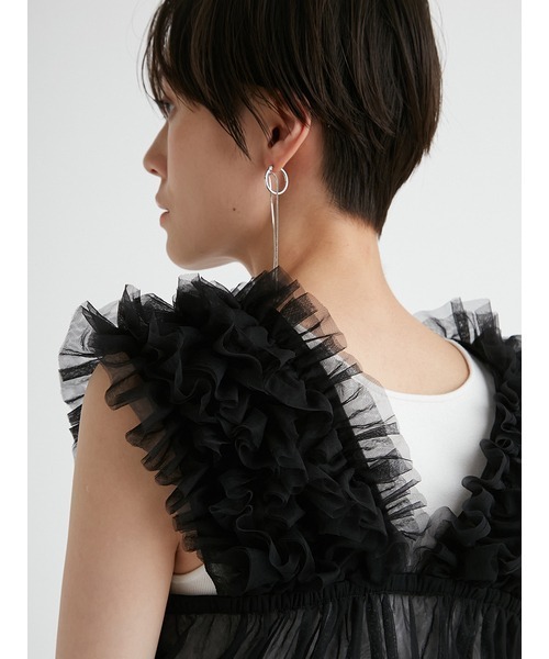 emmi atelier 24SS チュールトップス ライトグレー ノースリーブ 20_f6087776-d872-472d-ac17-