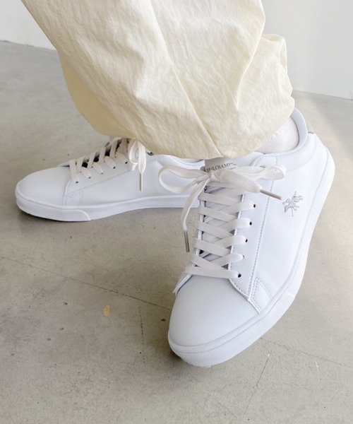 POLO CHAMPS(ポロチャンプス)の「【POLO CHAMPS/ポロチャンプス】別注 ワンポイント刺繍 ローカット コートスニーカー(スニーカー・レディース・ネイビー/グレイッシュベージュ/ライトグレー/ホワイト/グリーン・23/23.5/24/24.5/25)」の22枚目の写真