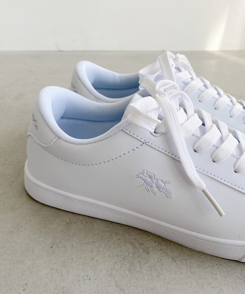 POLO CHAMPS(ポロチャンプス)の「【POLO CHAMPS/ポロチャンプス】別注 ワンポイント刺繍 ローカット コートスニーカー(スニーカー・レディース・ネイビー/グレイッシュベージュ/ライトグレー/ホワイト/グリーン・23/23.5/24/24.5/25)」の16枚目の写真