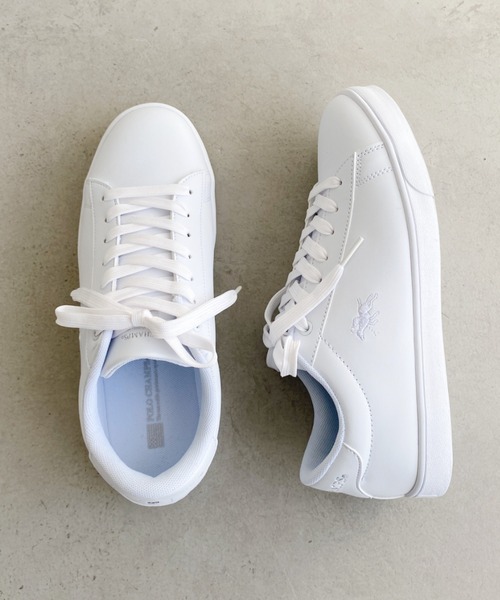 POLO CHAMPS(ポロチャンプス)の「【POLO CHAMPS/ポロチャンプス】別注 ワンポイント刺繍 ローカット コートスニーカー(スニーカー・レディース・ネイビー/グレイッシュベージュ/ライトグレー/ホワイト/グリーン・23/23.5/24/24.5/25)」の19枚目の写真