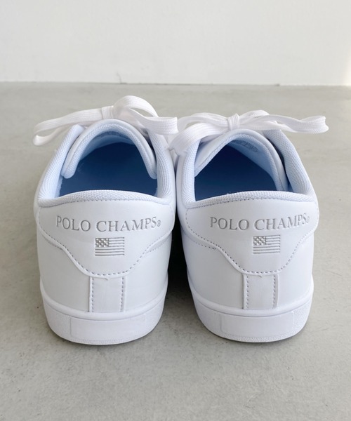 POLO CHAMPS(ポロチャンプス)の「【POLO CHAMPS/ポロチャンプス】別注 ワンポイント刺繍 ローカット コートスニーカー(スニーカー・レディース・ネイビー/グレイッシュベージュ/ライトグレー/ホワイト/グリーン・23/23.5/24/24.5/25)」の18枚目の写真
