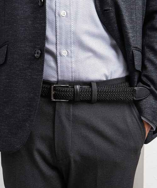 SADDLERS（サドラーズ）の「【Saddler's/サドラーズ】別注イントレチャートMIX30 イタリア製 メッシュベルト（ベルト・メンズ・ブルー系その他7/ベージュ系その他3/ブラック系その他3・FREE）」の2枚目の写真