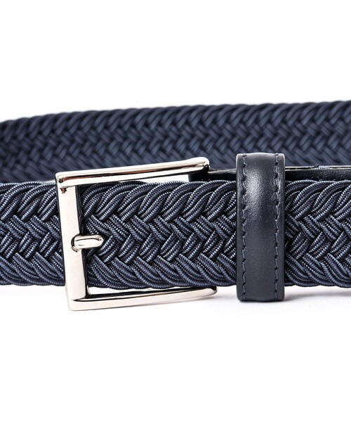 SADDLERS（サドラーズ）の「【Saddler's/サドラーズ】別注イントレチャートMIX30 イタリア製 メッシュベルト（ベルト・メンズ・ブルー系その他7/ベージュ系その他3/ブラック系その他3・FREE）」の6枚目の写真