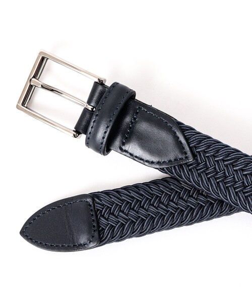 SADDLERS（サドラーズ）の「【Saddler's/サドラーズ】別注イントレチャートMIX30 イタリア製 メッシュベルト（ベルト・メンズ・ブルー系その他7/ベージュ系その他3/ブラック系その他3・FREE）」の8枚目の写真