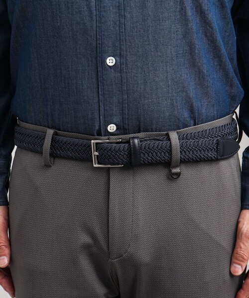 SADDLERS（サドラーズ）の「【Saddler's/サドラーズ】別注イントレチャートMIX30 イタリア製 メッシュベルト（ベルト・メンズ・ブルー系その他7/ベージュ系その他3/ブラック系その他3・FREE）」の12枚目の写真