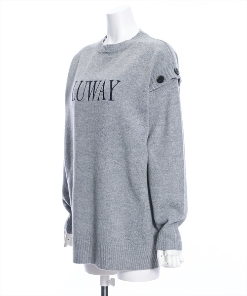 clear(クリア)の「長袖スリット刺繍オーバーサイズニットトップス≪2024SS新作≫(ニット/セーター・レディース・杢グレー/グレイッシュベージュ/アイボリー・F)」の5枚目の写真