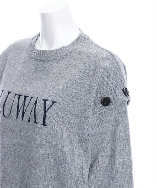 clear(クリア)の「長袖スリット刺繍オーバーサイズニットトップス≪2024SS新作≫(ニット/セーター・レディース・杢グレー/グレイッシュベージュ/アイボリー・F)」の10枚目の写真