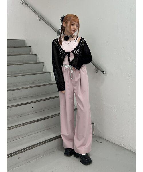 jouetie(ジュエティ)の「バイカラーダブルウエストタックパンツ(その他パンツ・レディース・ピンク/グレー/ブラック・MEDIUM)」の9枚目の写真