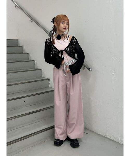 jouetie(ジュエティ)の「バイカラーダブルウエストタックパンツ(その他パンツ・レディース・ピンク/グレー/ブラック・MEDIUM)」の10枚目の写真