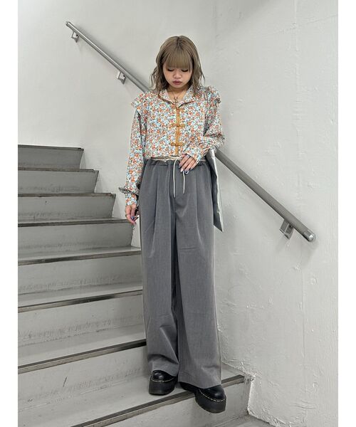 jouetie(ジュエティ)の「バイカラーダブルウエストタックパンツ(その他パンツ・レディース・ピンク/グレー/ブラック・MEDIUM)」の11枚目の写真