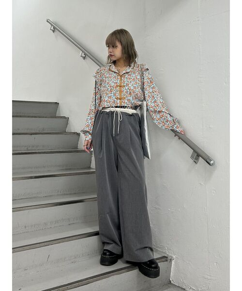 jouetie(ジュエティ)の「バイカラーダブルウエストタックパンツ(その他パンツ・レディース・ピンク/グレー/ブラック・MEDIUM)」の12枚目の写真