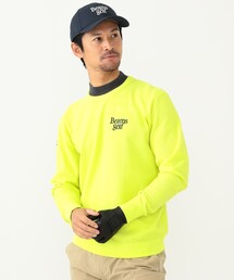 BEAMS GOLF | BEAMS GOLF ORANGE LABEL / フラワーロゴ モックネック ニット(ニット/セーター)