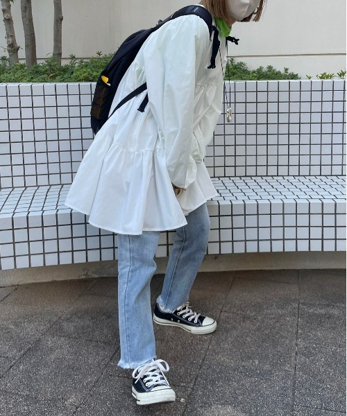 feepur by saya（フェピュールバイサヤ）の「マルチウェイティアードチュニック（シャツ/ブラウス・レディース・オフホワイト/ベージュ/ブラック・MEDIUM）」の9枚目の写真