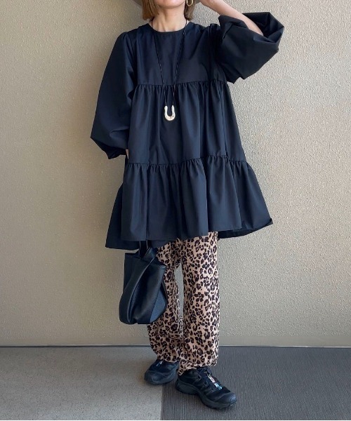 feepur by saya（フェピュールバイサヤ）の「マルチウェイティアードチュニック（シャツ/ブラウス・レディース・オフホワイト/ベージュ/ブラック・MEDIUM）」の16枚目の写真