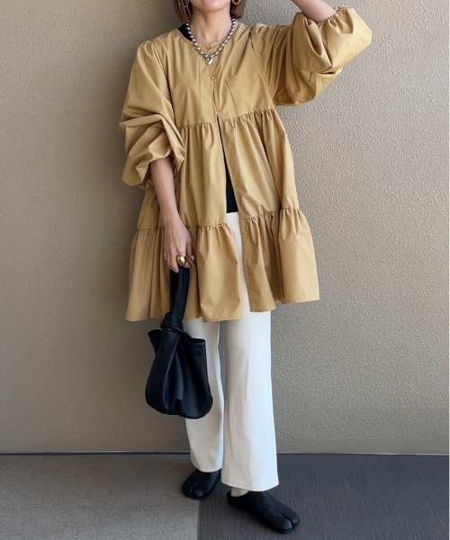 feepur by saya（フェピュールバイサヤ）の「マルチウェイティアードチュニック（シャツ/ブラウス・レディース・オフホワイト/ベージュ/ブラック・MEDIUM）」の20枚目の写真