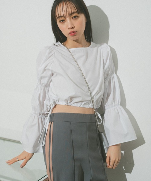 VANNIE U（ヴァニーユー）の「マムルークスリーブクロップドブラウス（シャツ/ブラウス・レディース・ホワイト・FREE）」の5枚目の写真