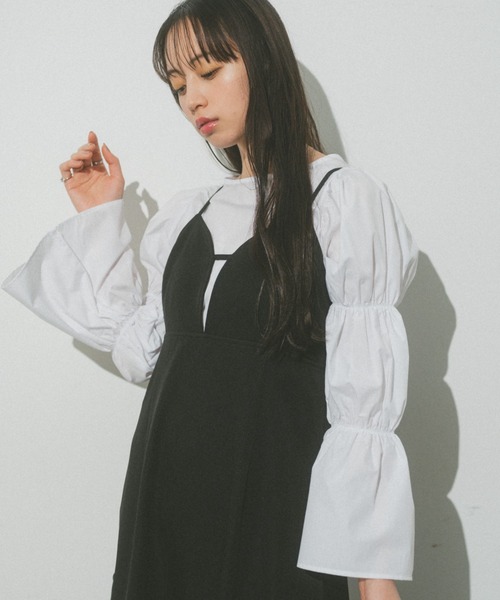 VANNIE U（ヴァニーユー）の「マムルークスリーブクロップドブラウス（シャツ/ブラウス・レディース・ホワイト・FREE）」の10枚目の写真