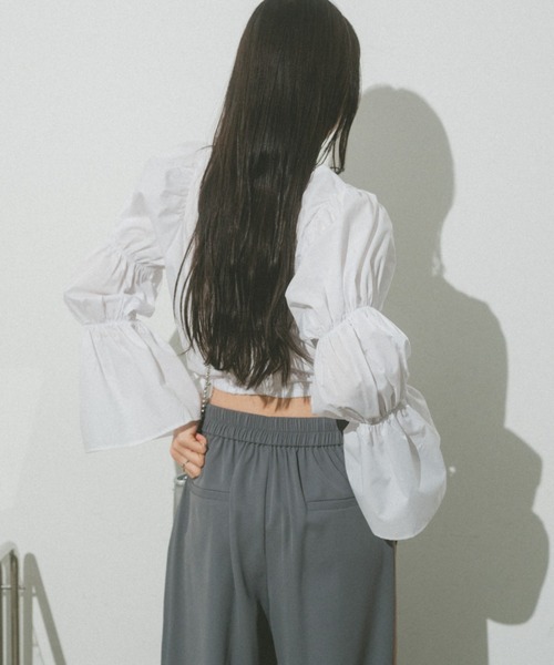 VANNIE U（ヴァニーユー）の「マムルークスリーブクロップドブラウス（シャツ/ブラウス・レディース・ホワイト・FREE）」の12枚目の写真