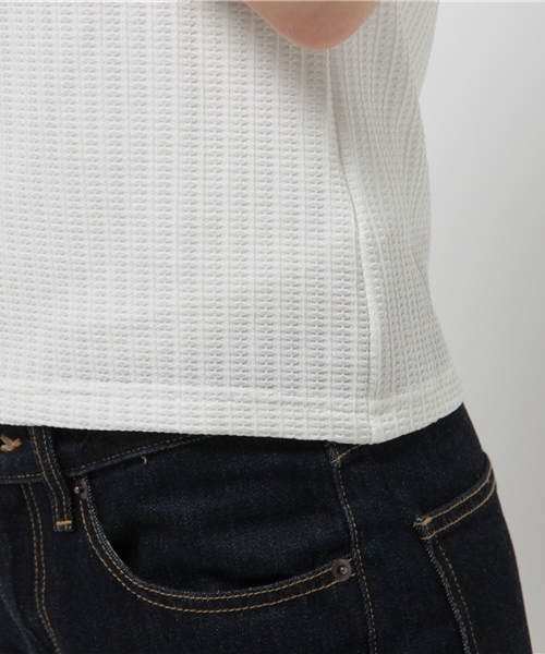 one after another NICE CLAUP（ワンアフターアナザーナイスクラップ）の「【ナイスクラップ】袖フリルプルオーバー（Tシャツ/カットソー・レディース・オフホワイト/ラベンダー/カーキ/ブラック・FREE）」の11枚目の写真