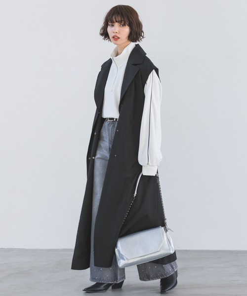 PAGEBOY（ページボーイ）の「ハーフZIPショートトラックジャケット（ジャージ・レディース・ブラック/オフホワイト/ブルー・FREE）」の7枚目の写真