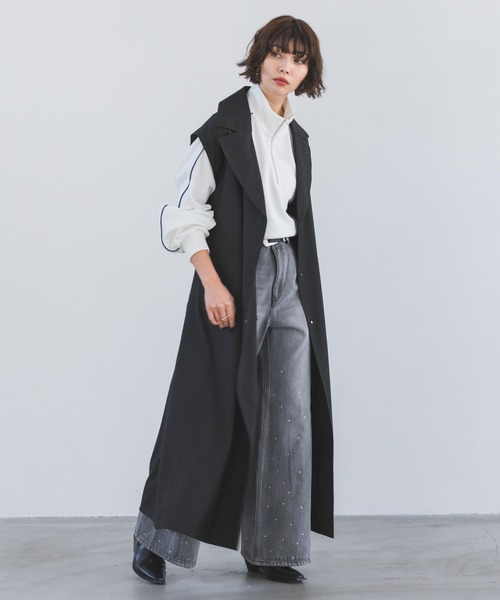 PAGEBOY（ページボーイ）の「ハーフZIPショートトラックジャケット（ジャージ・レディース・ブラック/オフホワイト/ブルー・FREE）」の10枚目の写真