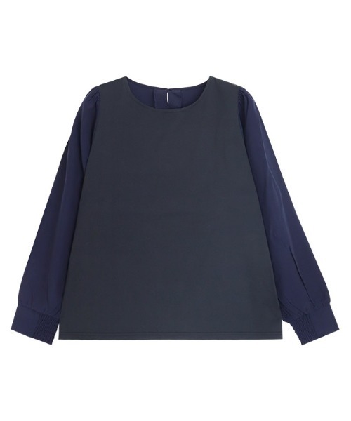 Pierrot(ピエロ)の「【イージーケア】ドッキングスリーブカットソー(Tシャツ/カットソー・レディース・ブラック/ネイビー/オフホワイト・M/L)」の17枚目の写真