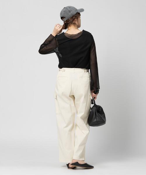 BACK NUMBER(バックナンバー)の「BACK NUMBER(バックナンバー)カーゴパンツ(その他パンツ・レディース・オフホワイト/カーキブラウン・S/M/L)」の4枚目の写真