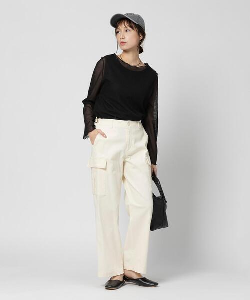 BACK NUMBER(バックナンバー)の「BACK NUMBER(バックナンバー)カーゴパンツ(その他パンツ・レディース・オフホワイト/カーキブラウン・S/M/L)」の7枚目の写真