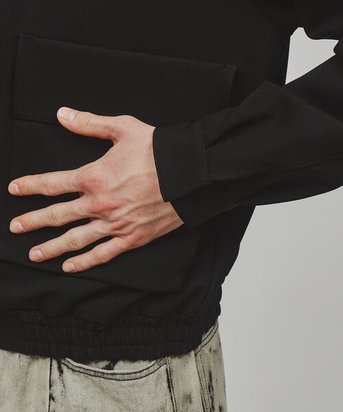 tk.TAKEO KIKUCHI（ティーケータケオキクチ）の「◆ダブルポケットショートブルゾン（ブルゾン・メンズ・ブラック/ベージュ・02/03）」の8枚目の写真