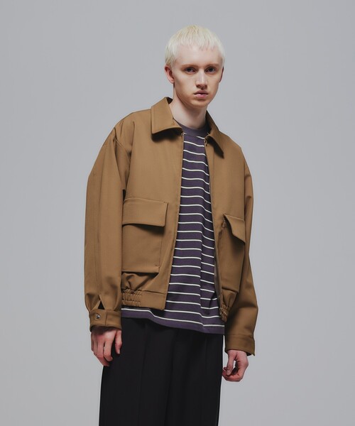tk.TAKEO KIKUCHI（ティーケータケオキクチ）の「◆ダブルポケットショートブルゾン（ブルゾン・メンズ・ブラック/ベージュ・02/03）」の14枚目の写真
