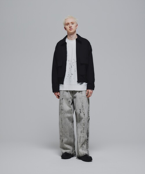 tk.TAKEO KIKUCHI（ティーケータケオキクチ）の「◆ダブルポケットショートブルゾン（ブルゾン・メンズ・ブラック/ベージュ・02/03）」の16枚目の写真