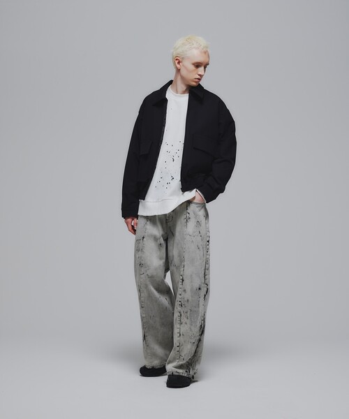 tk.TAKEO KIKUCHI（ティーケータケオキクチ）の「◆ダブルポケットショートブルゾン（ブルゾン・メンズ・ブラック/ベージュ・02/03）」の17枚目の写真