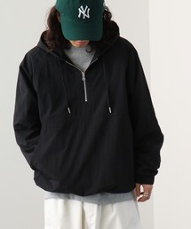 ハーフジップアノラックパーカー