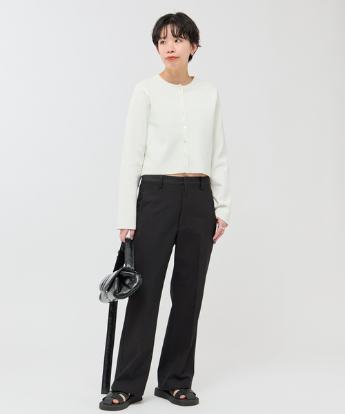 AP STUDIO(エーピーストゥディオ)の「シリコンディップツイルパンツ(スラックス・レディース・ブラック/ベージュ・40/38/36)」の10枚目の写真