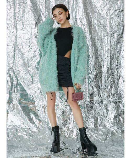 EVRIS（エヴリス）の「ドロストギャザーミニスカート（スカート・レディース・ブラック/カーキ・FREE）」の22枚目の写真