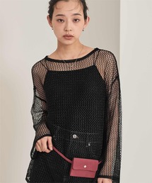 ラメメッシュプルオーバー