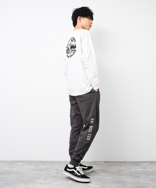 RAT EFFECT(ラットエフェクト)の「【裏毛】切替ロゴスウェットパンツ(スウェットパンツ・キッズ・ブラック/チャコールグレー/杢グレー・120/130/140/150/160/170)」の12枚目の写真
