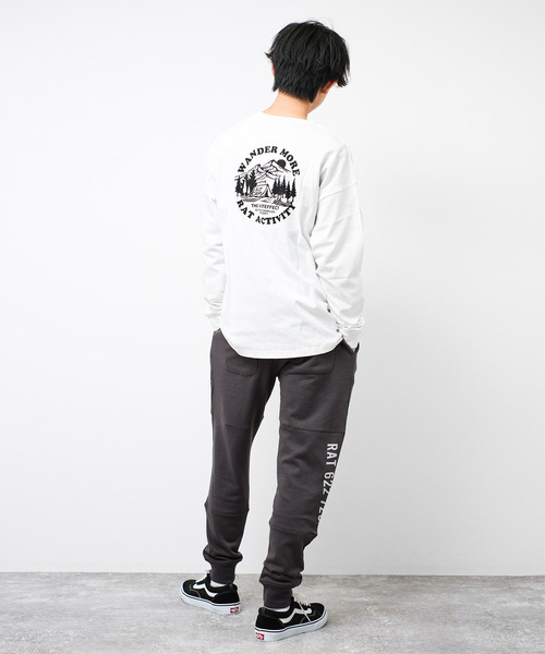 RAT EFFECT(ラットエフェクト)の「【裏毛】切替ロゴスウェットパンツ(スウェットパンツ・キッズ・ブラック/チャコールグレー/杢グレー・120/130/140/150/160/170)」の13枚目の写真