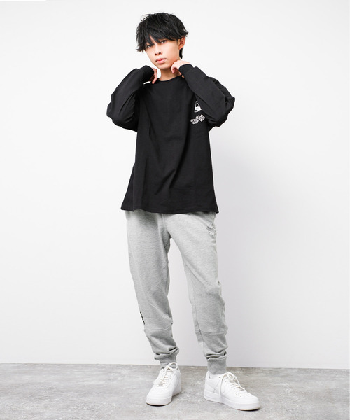 RAT EFFECT(ラットエフェクト)の「【裏毛】切替ロゴスウェットパンツ(スウェットパンツ・キッズ・ブラック/チャコールグレー/杢グレー・120/130/140/150/160/170)」の14枚目の写真