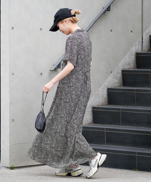 OUTDOOR PRODUCTS Usual Things(アウトドアプロダクツユージュアルシングス)の「OPENCOLLARONEPIECE(ワンピース・レディース・レッド/マルチ/ブラック・FREE)」の8枚目の写真