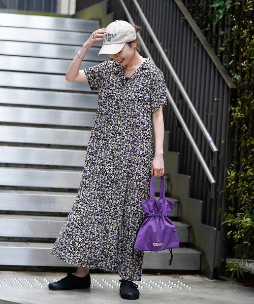 OUTDOOR PRODUCTS Usual Things(アウトドアプロダクツユージュアルシングス)の「OPENCOLLARONEPIECE(ワンピース・レディース・レッド/マルチ/ブラック・FREE)」の12枚目の写真