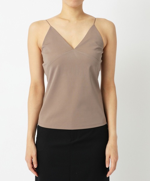 BABYLONE（バビロン）の「パット付きVネックキャミ（キャミソール・レディース・ブラック/オフホワイト/サンドグレー・フリー）」の5枚目の写真
