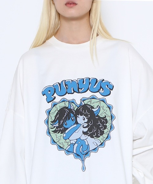PUNYUS(プニュズ)の「GirlsプリントビッグロンT(Tシャツ/カットソー・レディース・ホワイト・3/4)」の13枚目の写真