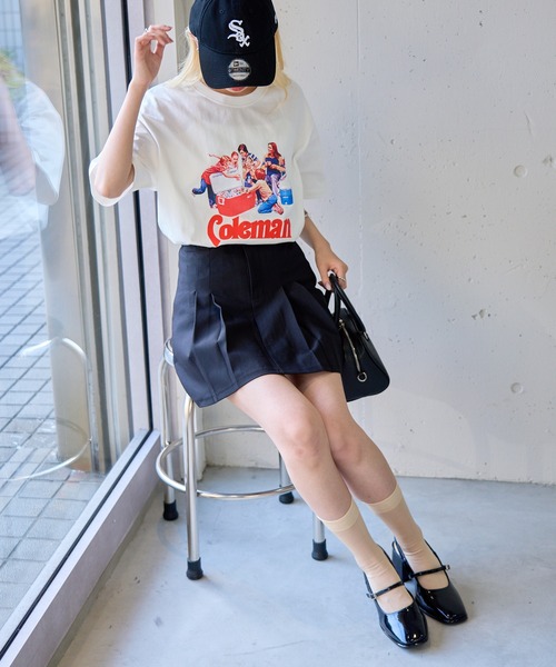 COLEMAN(コールマン)の「【Coleman】25SS新色追加!Vintage Cooler print tee コールマンビンテージレトロプリントTシャツ(Tシャツ/カットソー・レディース・ネイビー/ブラック/グリーン/ホワイト/ピンク・M/S/XL/L/XS)」の19枚目の写真