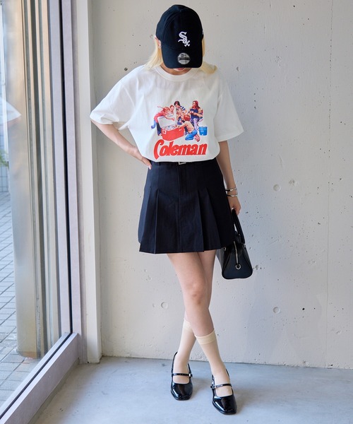 COLEMAN(コールマン)の「【Coleman】25SS新色追加!Vintage Cooler print tee コールマンビンテージレトロプリントTシャツ(Tシャツ/カットソー・レディース・ネイビー/ブラック/グリーン/ホワイト/ピンク・M/S/XL/L/XS)」の20枚目の写真