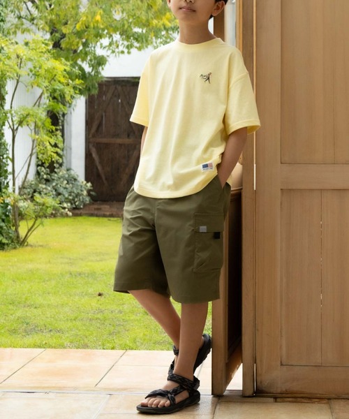 NAVY（ネイビー）の「NAVY 撥水加工 カーゴショートパンツ（カーゴパンツ・キッズ・ベージュ/ブラック/カーキ・110/120/130/140/150/160）」の16枚目の写真