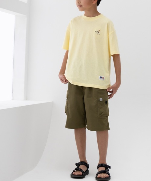 NAVY（ネイビー）の「NAVY 撥水加工 カーゴショートパンツ（カーゴパンツ・キッズ・ベージュ/ブラック/カーキ・110/120/130/140/150/160）」の15枚目の写真