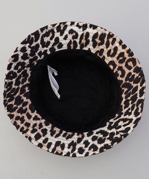 GANNI（ガニー）の「GANNI/ガニー RECYCLED TECH BUCKET HAT / A4735_099 / A4472_943 / バケットハット（ハット・レディース・ブラック/レオパード・SMALL）」の7枚目の写真