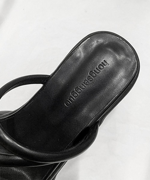 Miniministore(ミニミニストア)の「ミュールサンダル ヒールサンダル 韓国夏(サンダル・レディース・ブラック/キャメル/クリーム/アイボリー・24.5cm/22.5cm/23.0cm/23.5cm/24.0cm/25.0cm)」の7枚目の写真