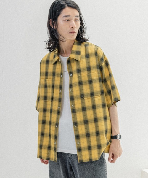 RAGEBLUE（レイジブルー）の「OMBRE CHECK BIG SHIRTS / オンブレ